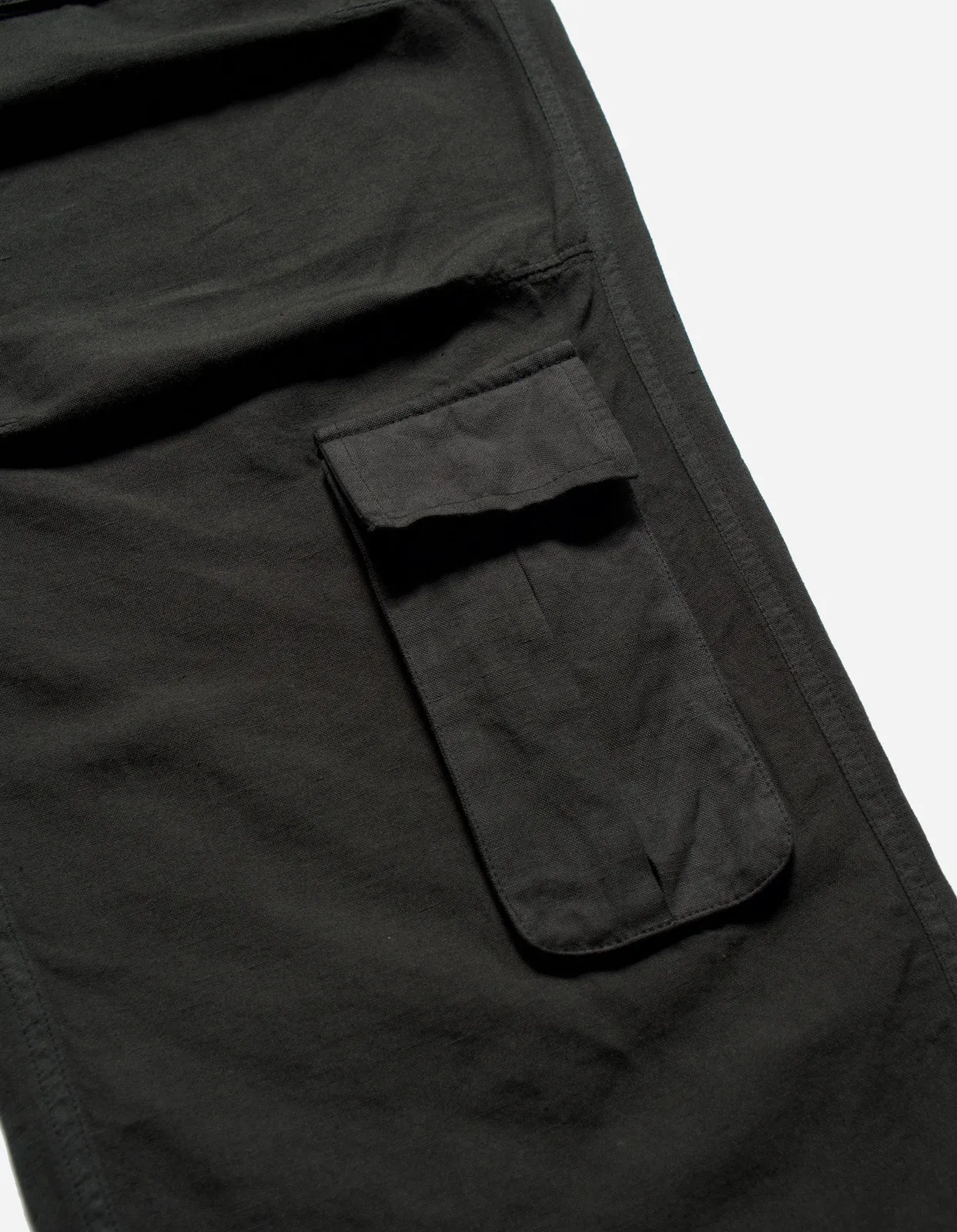 5213 Hemp Asym Cargo Track Pants Black