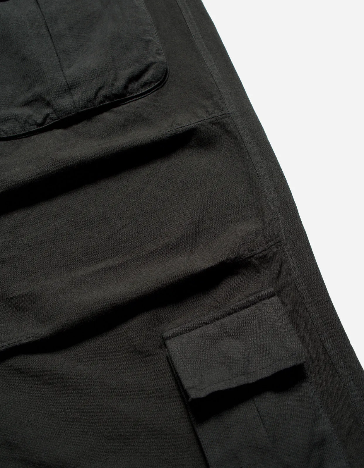 5213 Hemp Asym Cargo Track Pants Black