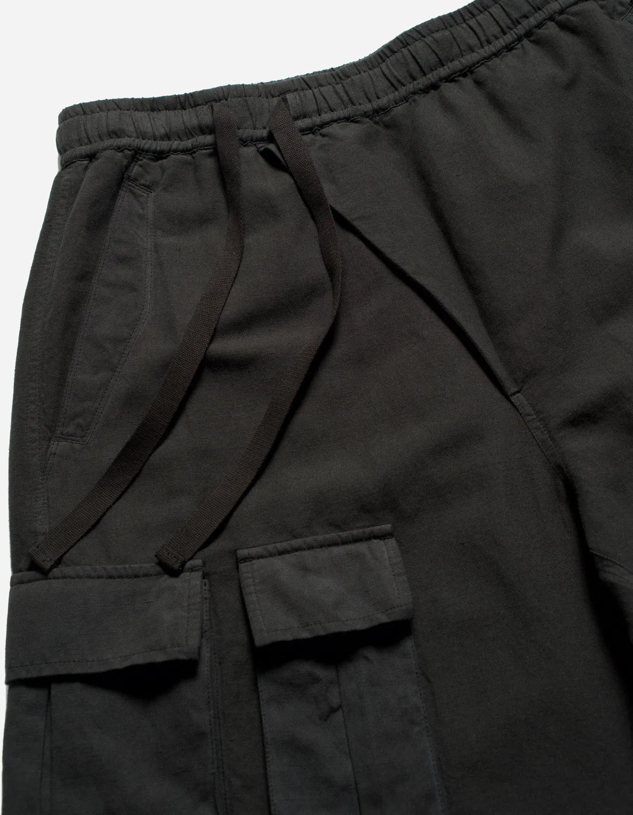 5213 Hemp Asym Cargo Track Pants Black