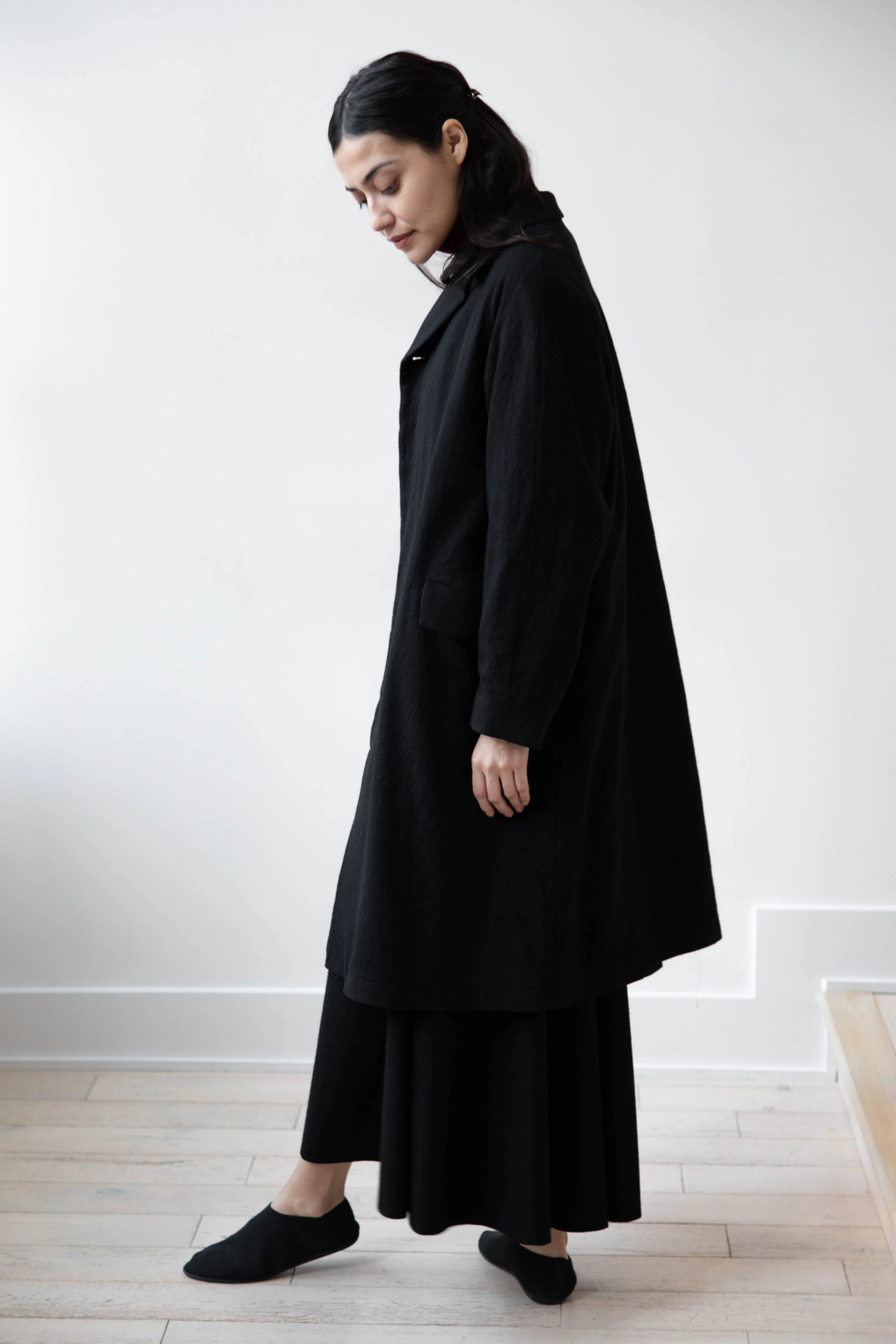 Arts & Science | Raglan Sleeve Chester Coat in Black