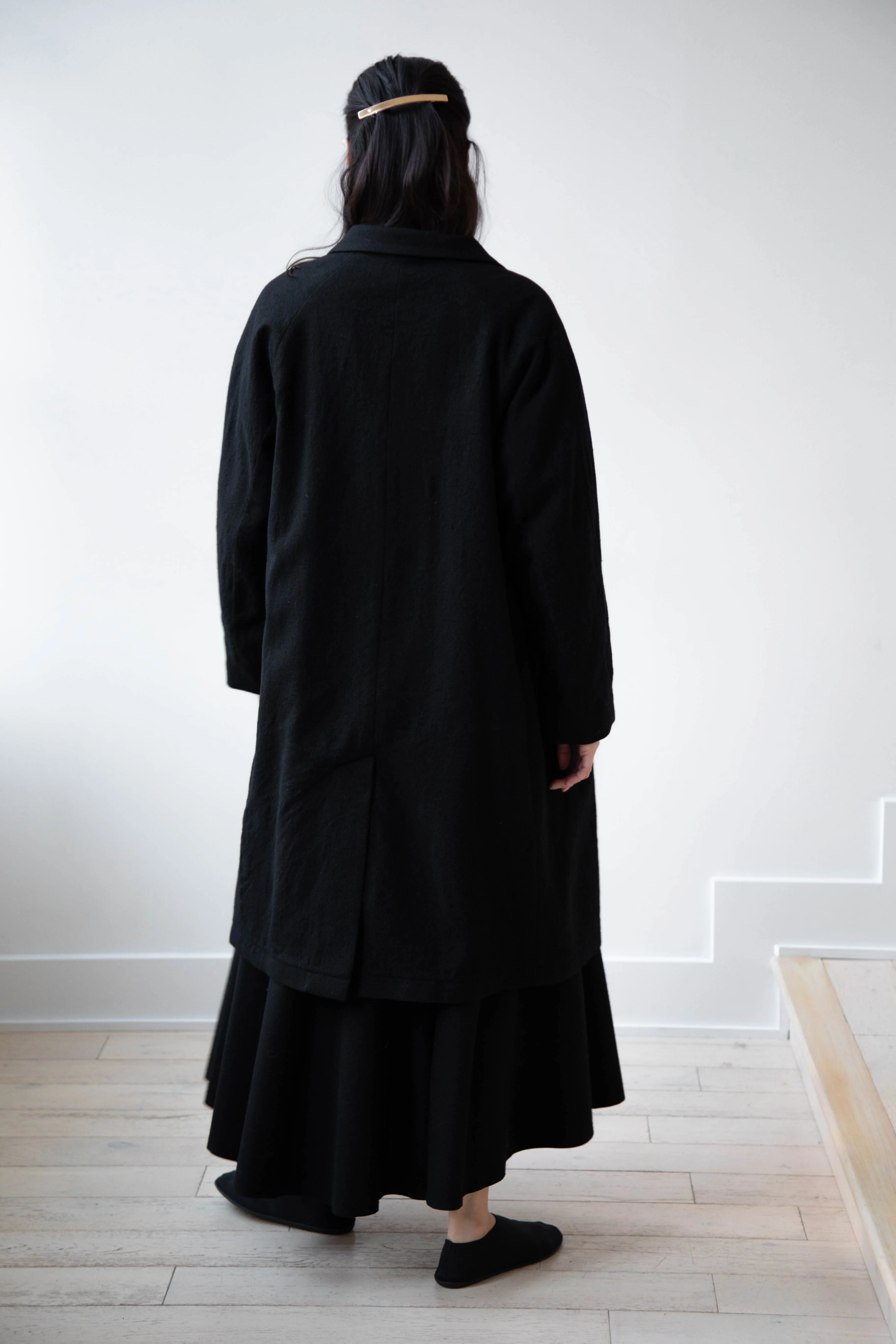 Arts & Science | Raglan Sleeve Chester Coat in Black