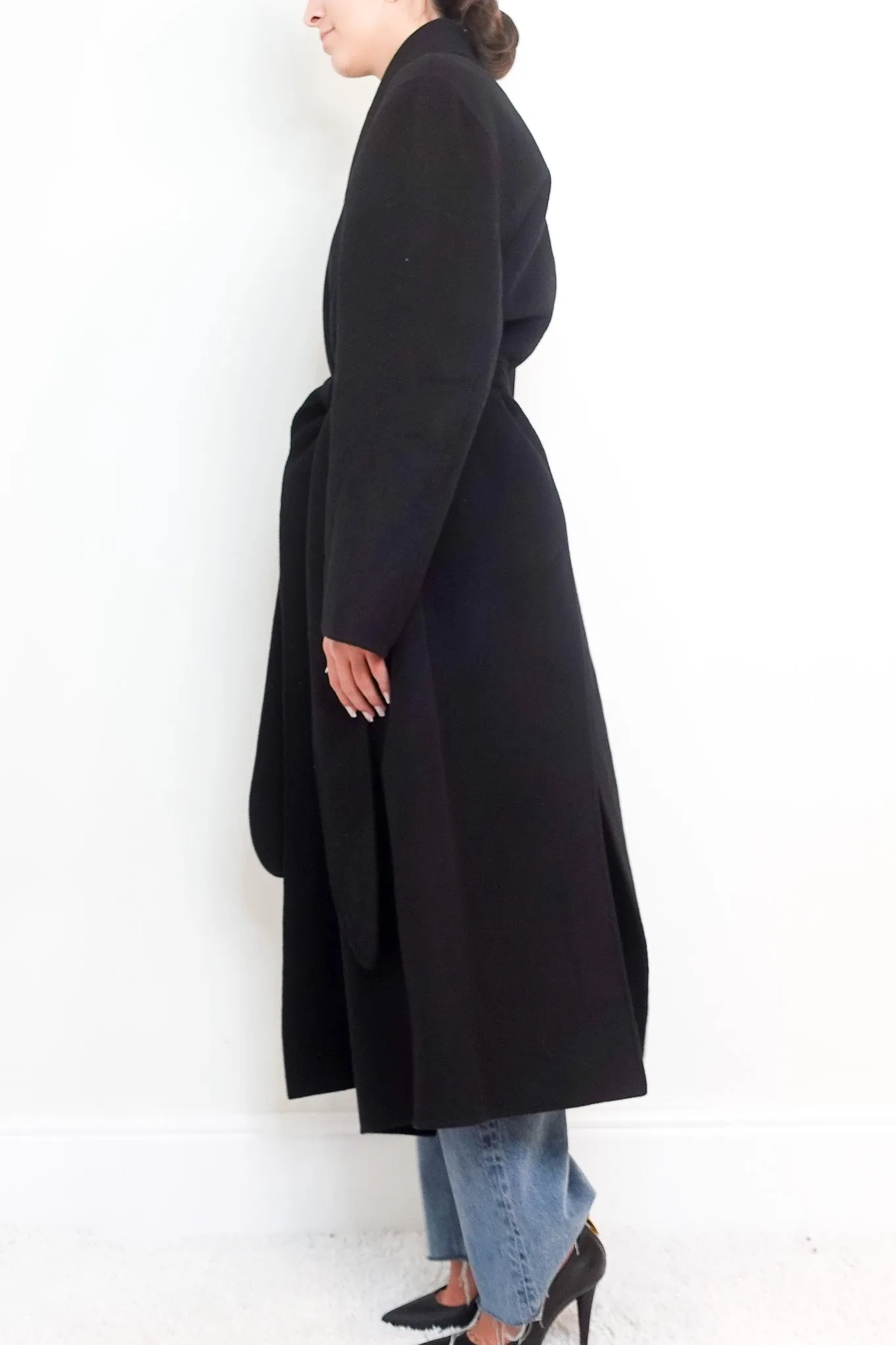 Cashmere and wool blend belted long coat RRP £1200