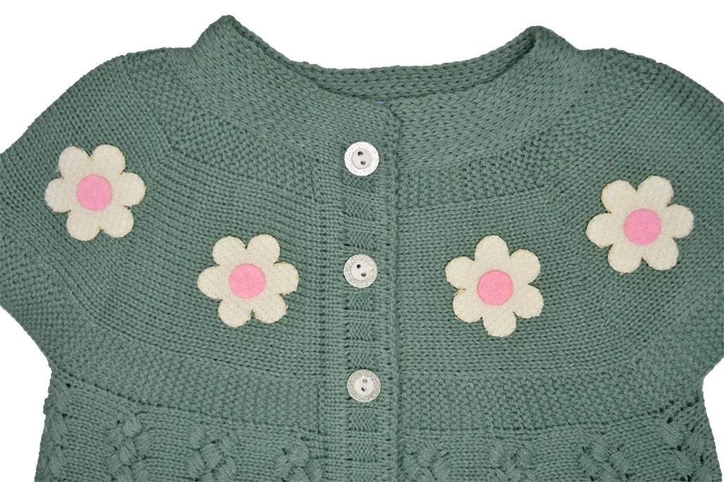 Colorful Sweater For Baby & Toddler Girls Warm & Cozy Pull-Over Button Vest