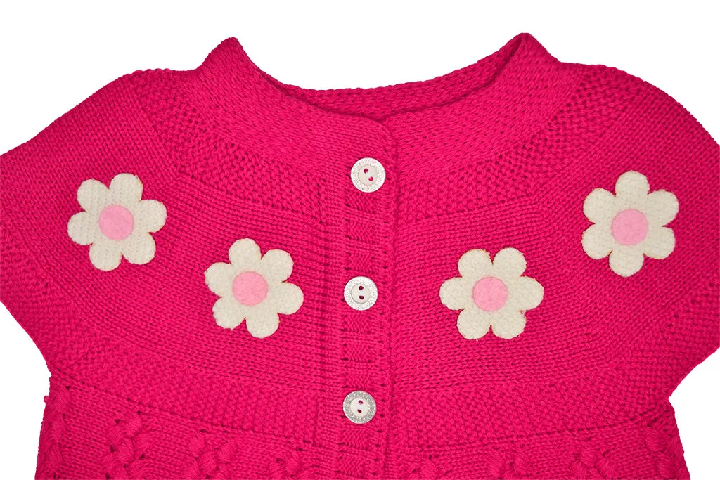 Colorful Sweater For Baby & Toddler Girls Warm & Cozy Pull-Over Button Vest