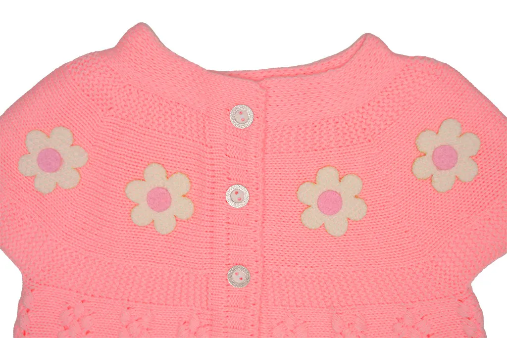 Colorful Sweater For Baby & Toddler Girls Warm & Cozy Pull-Over Button Vest