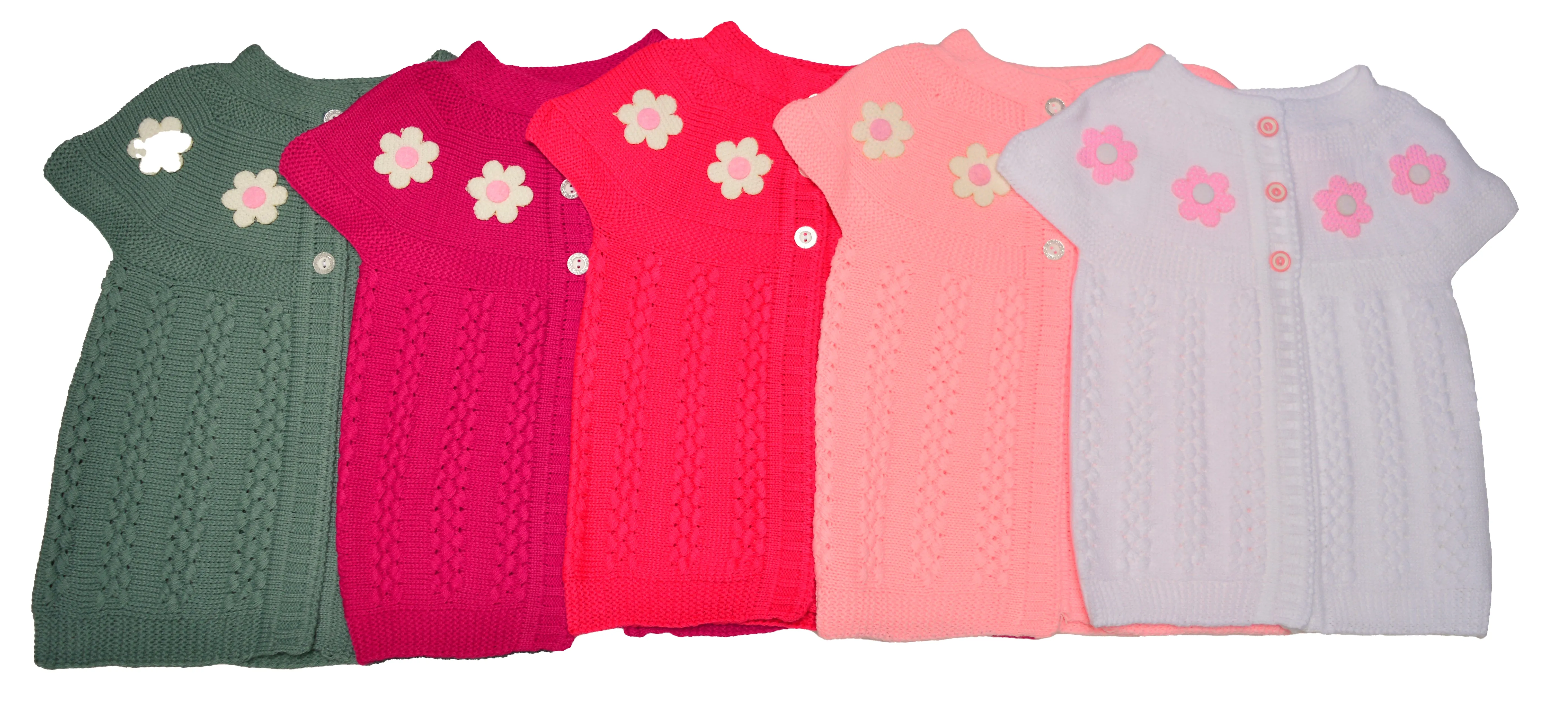 Colorful Sweater For Baby & Toddler Girls Warm & Cozy Pull-Over Button Vest