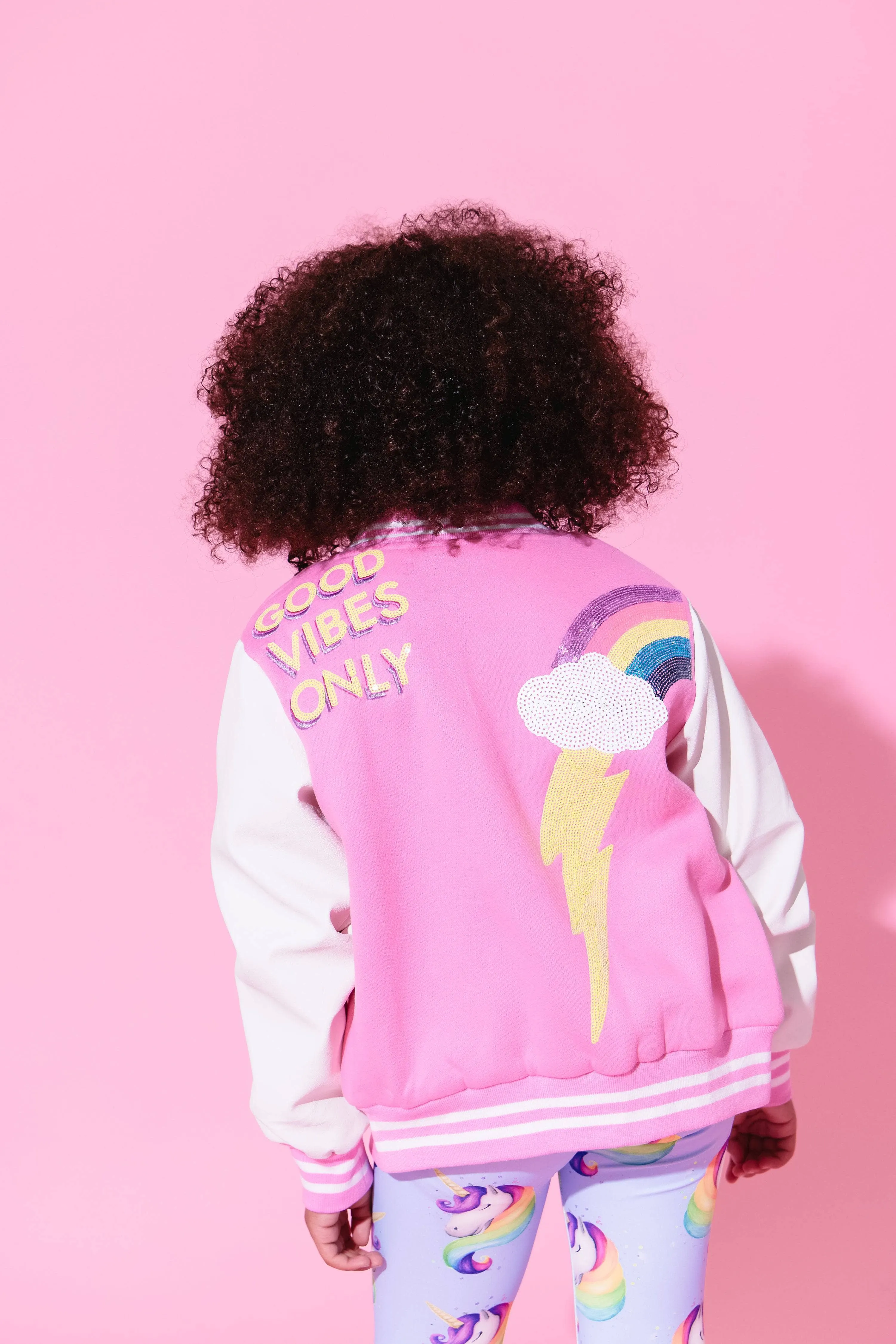 Good Vibes Varsity Bomber