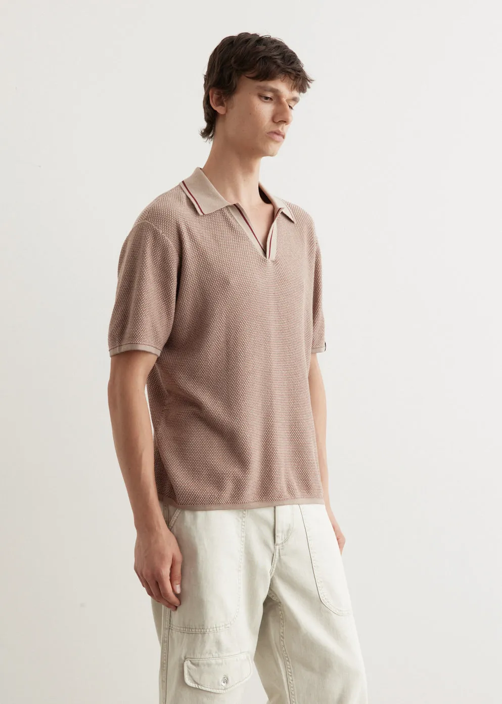 Hamlin Short Sleeve Johnny Collar Polo