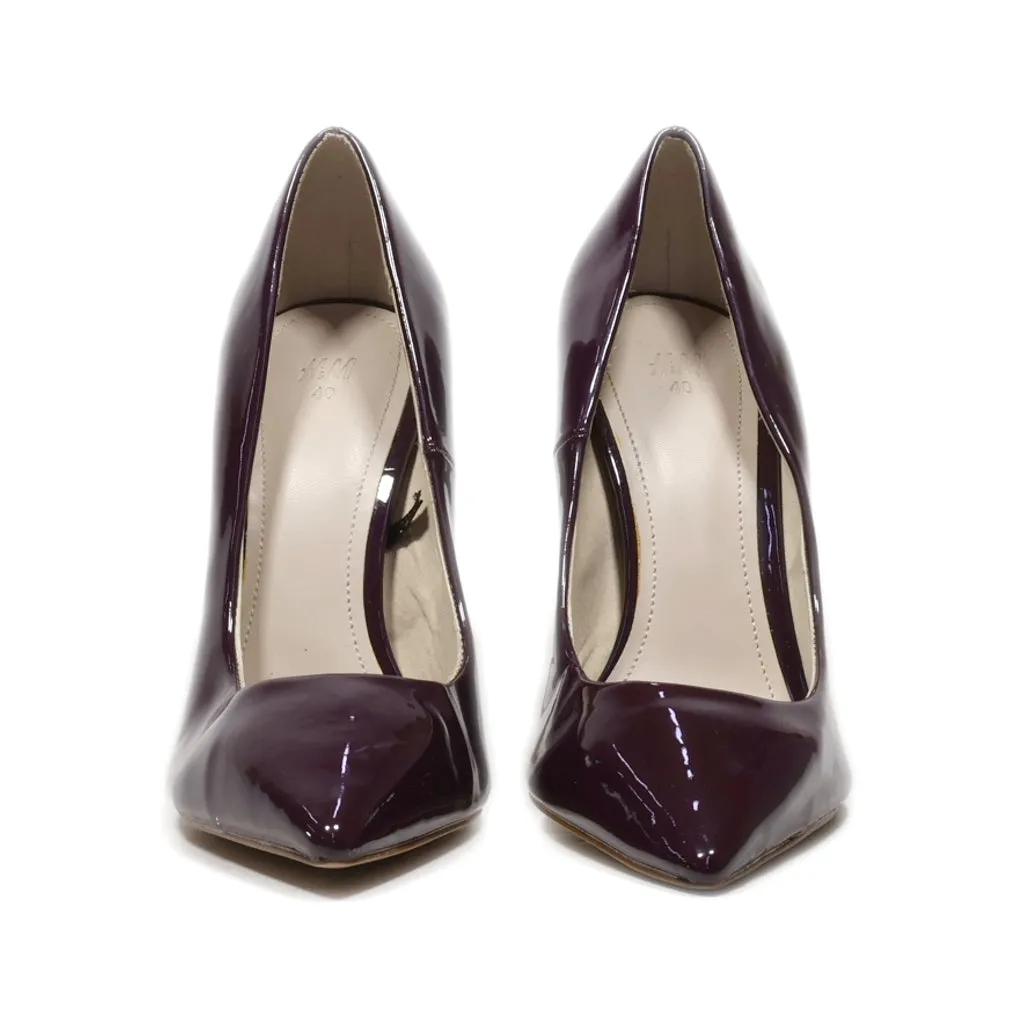 H&M High-Heel Shoes Latex Maroon Colour For Women