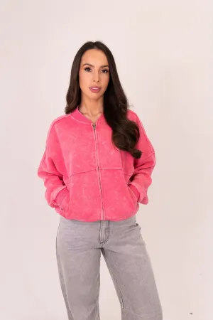 Kiera Bomber Jacket In Pink