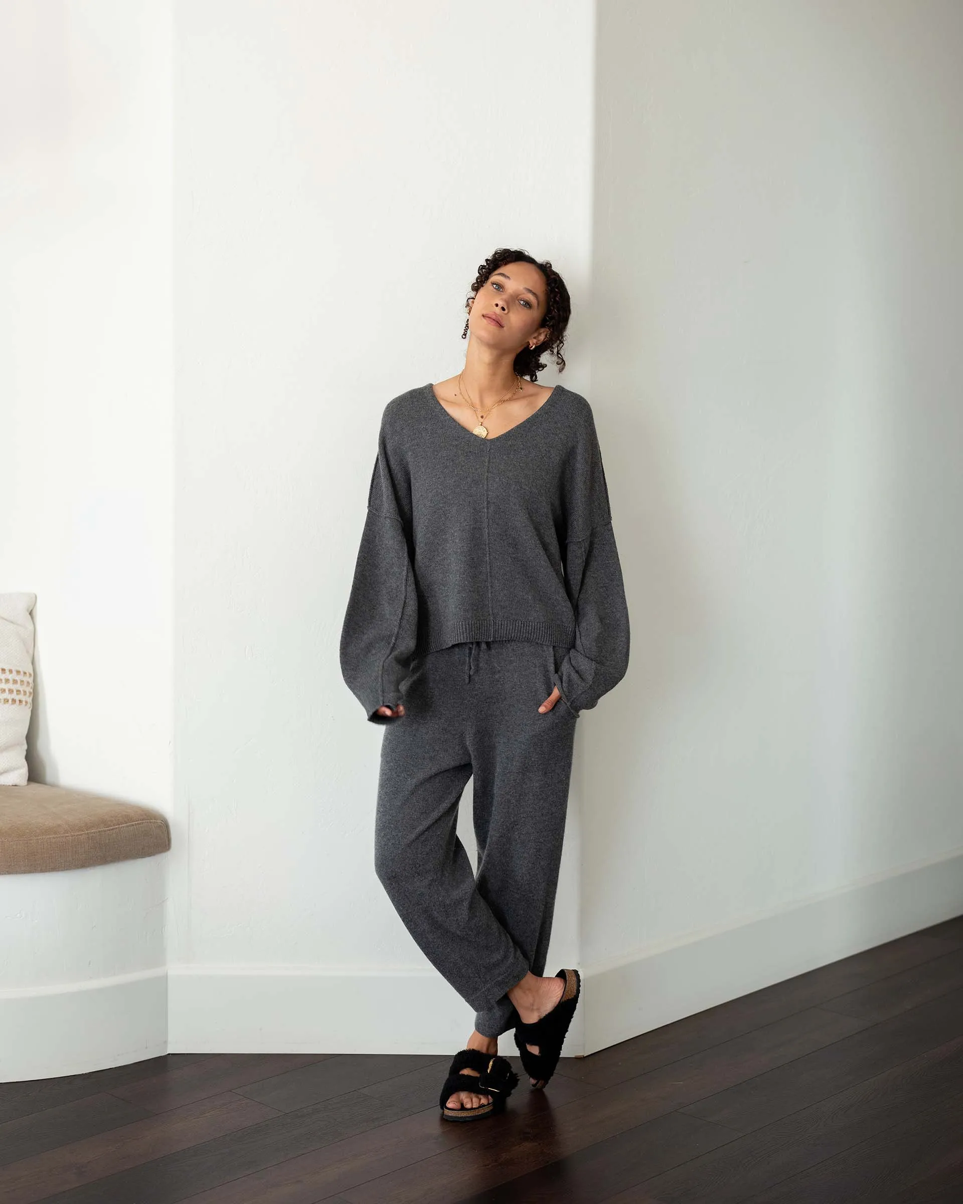 Lugano Cashmere V-Neck Sweater