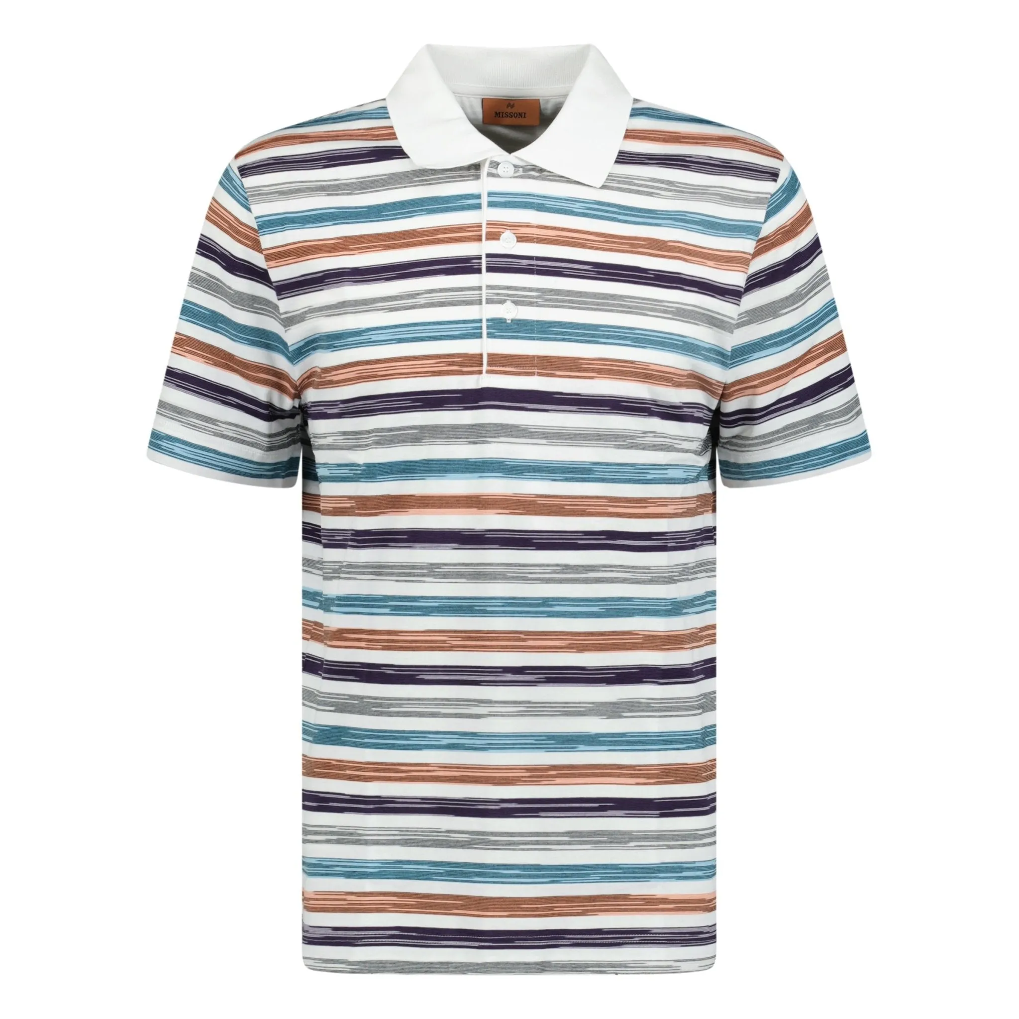 Missoni Striped Cotton Polo White