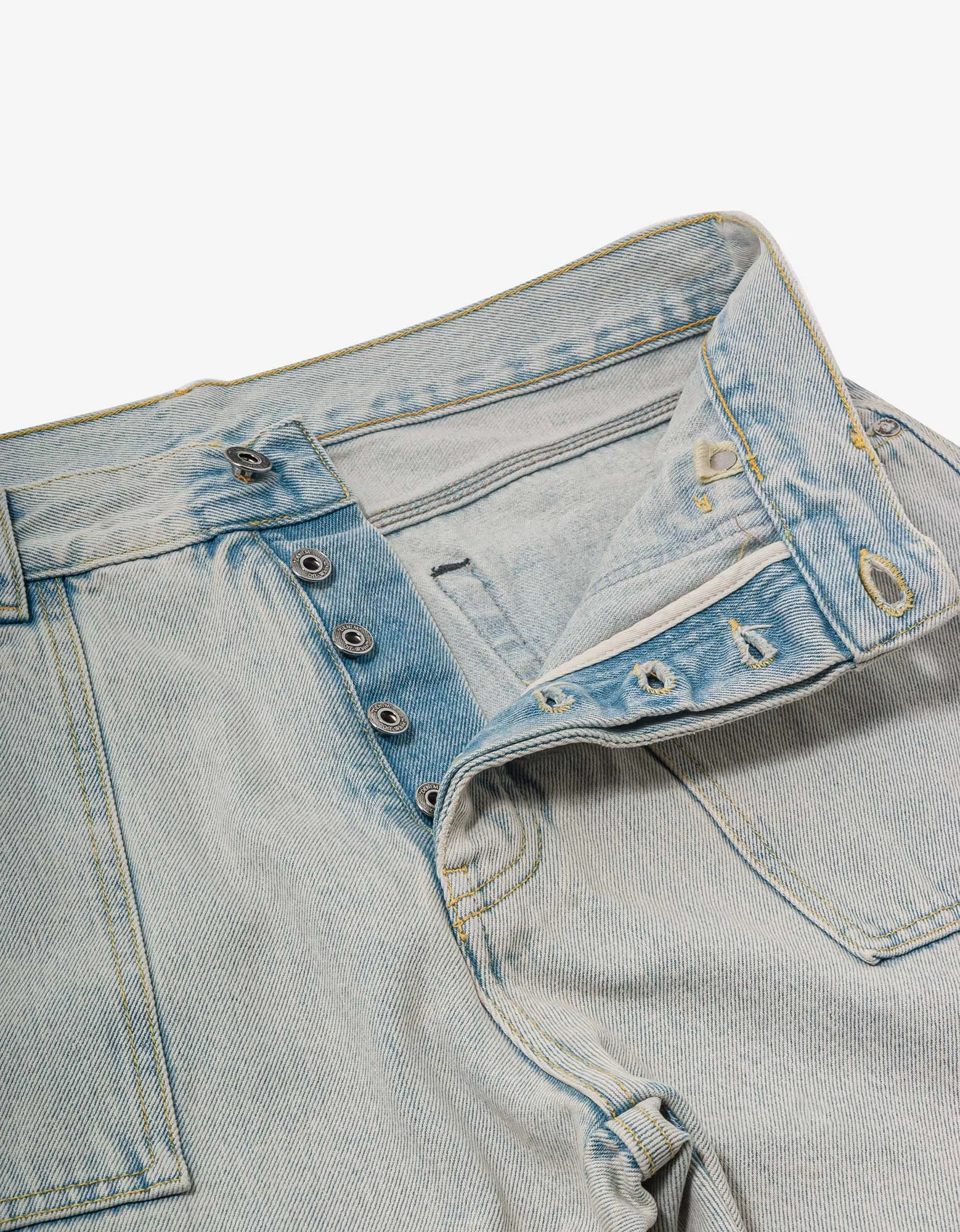 Off-White Blue Graffiti Embroidery Utility Cargo Jeans