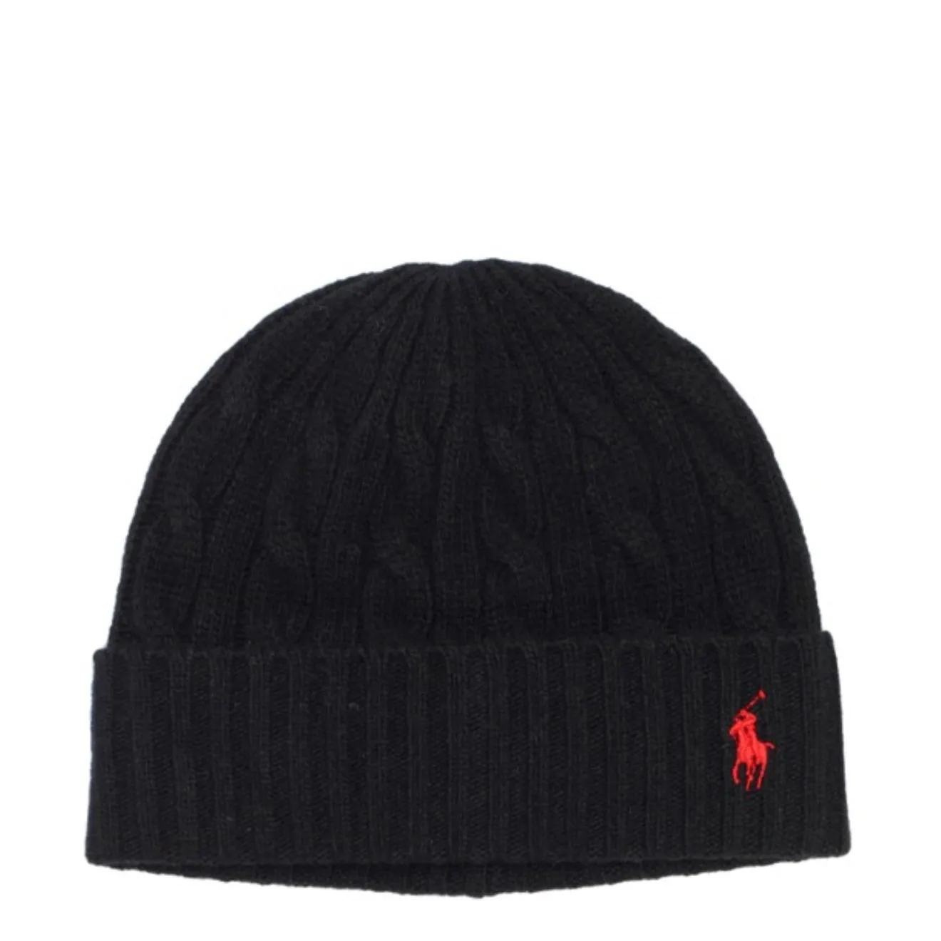 Polo Ralph Lauren Classic Cable Knit Beanie Black