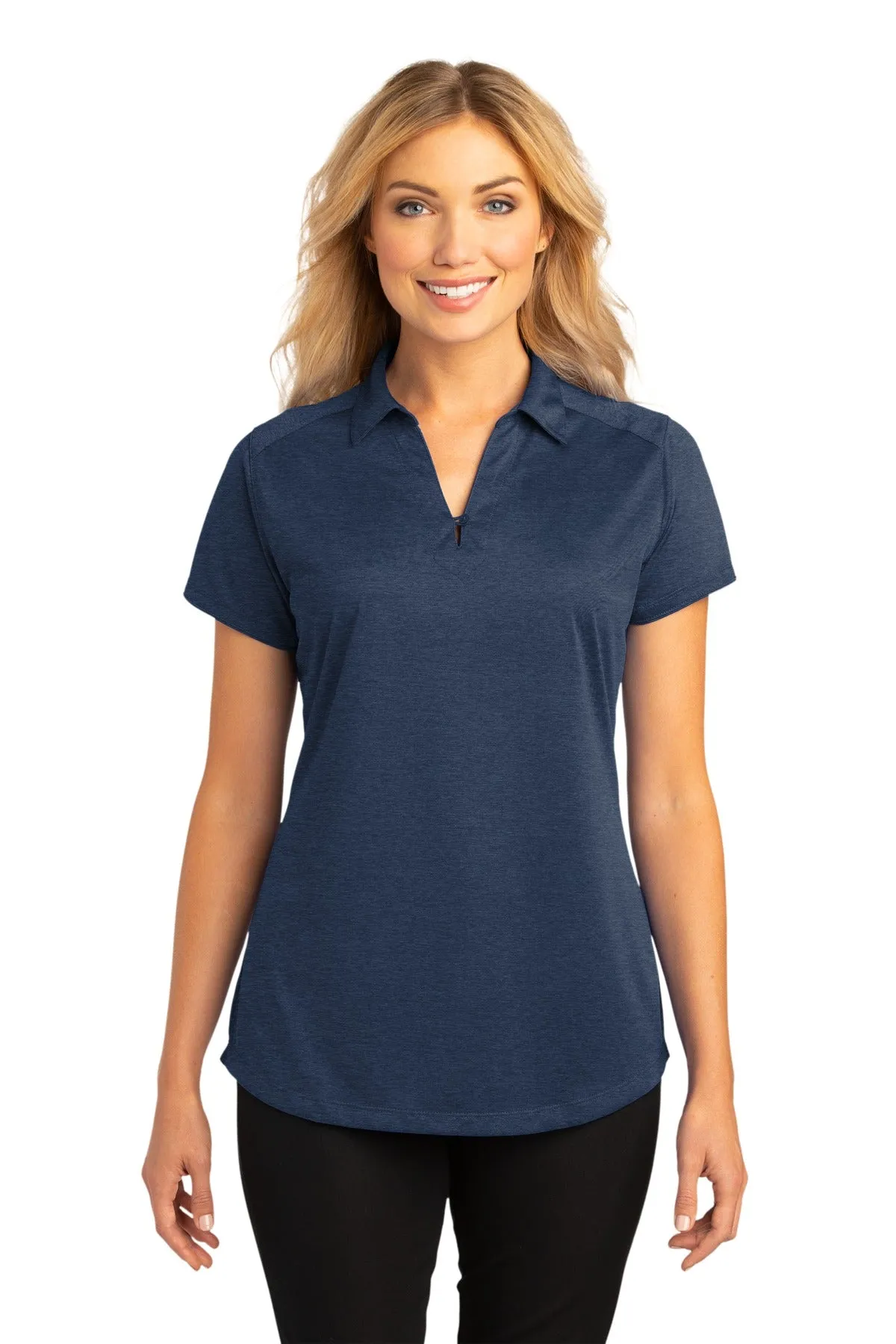 Port Authority Ladies Digi Heather Performance Polo. L574