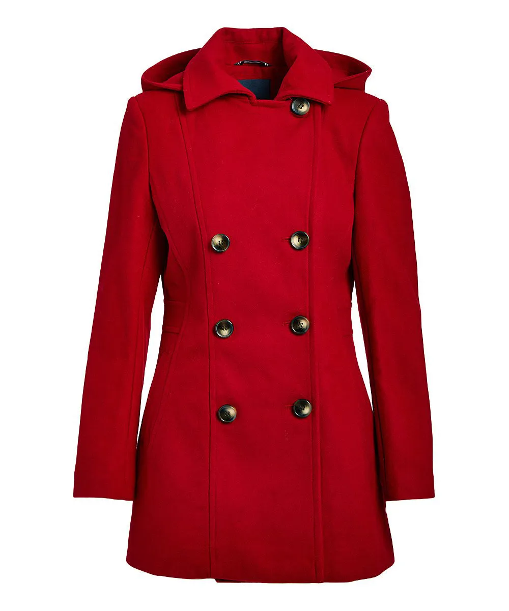 Premium Design Red Wool Coat for Women Stylish and Luxury Coat