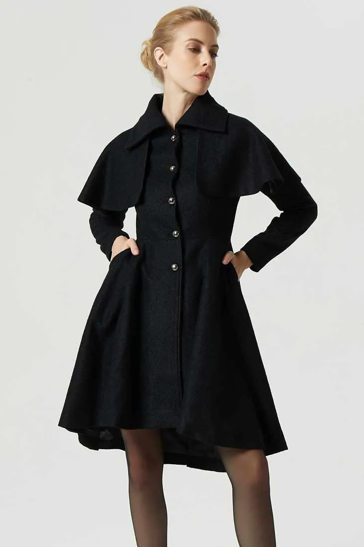 vintage inspired cape winter wool coats 1848