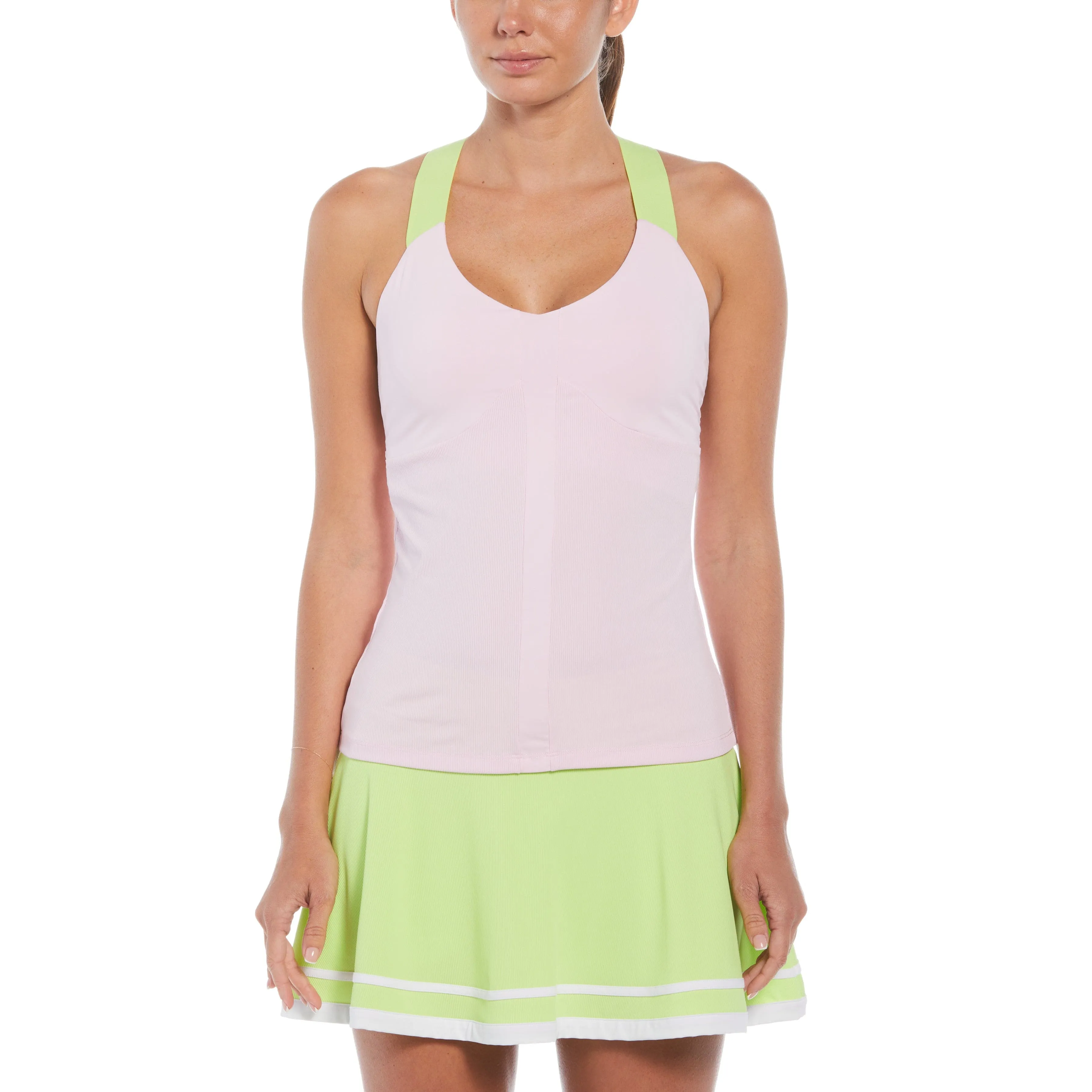 Women's Ribbed Criss Cross Tennis Tank Top