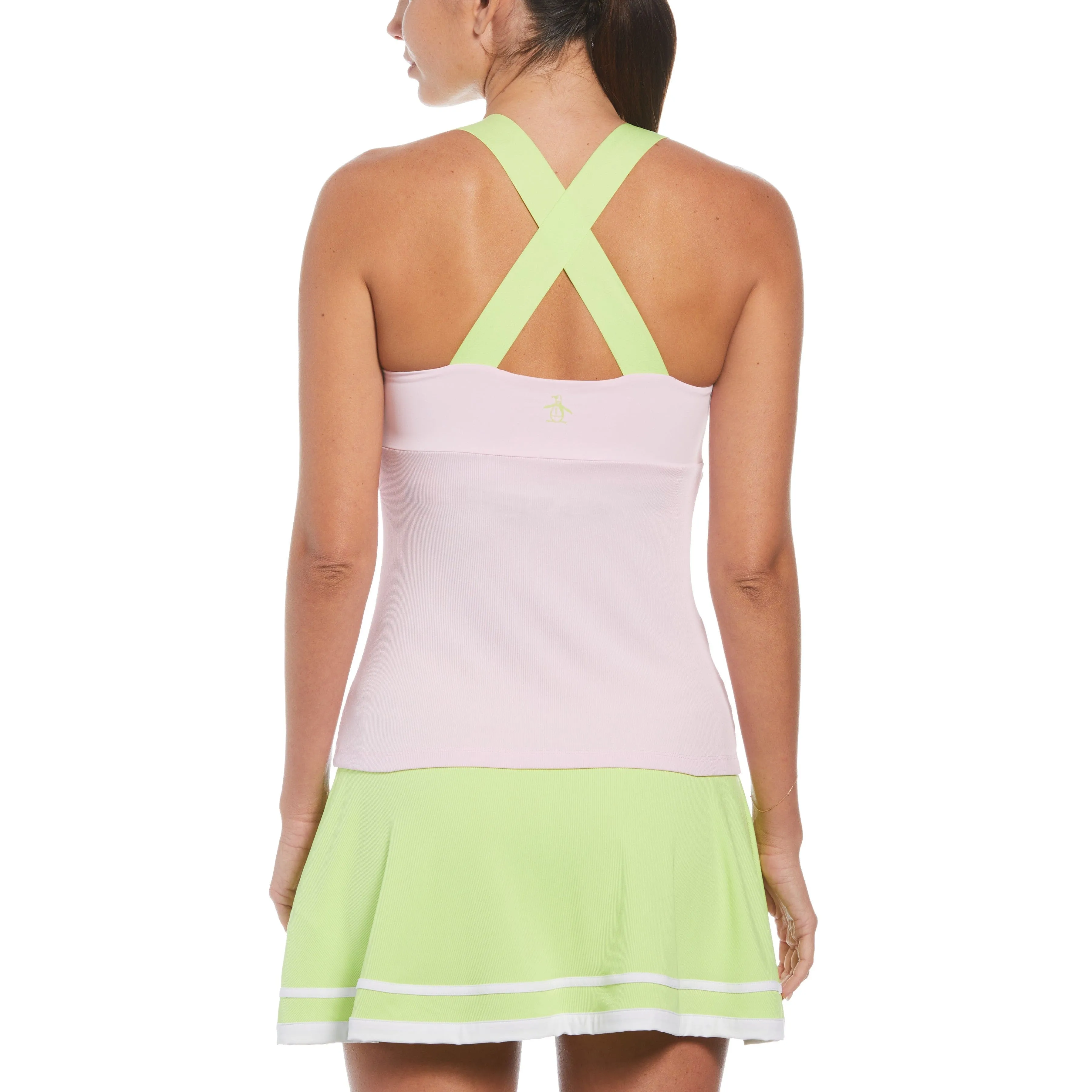 Women's Ribbed Criss Cross Tennis Tank Top