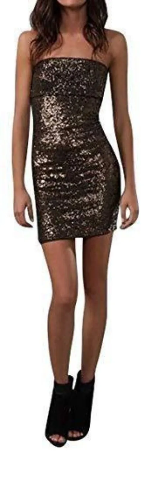 Women's Short Sequin Mini Dress